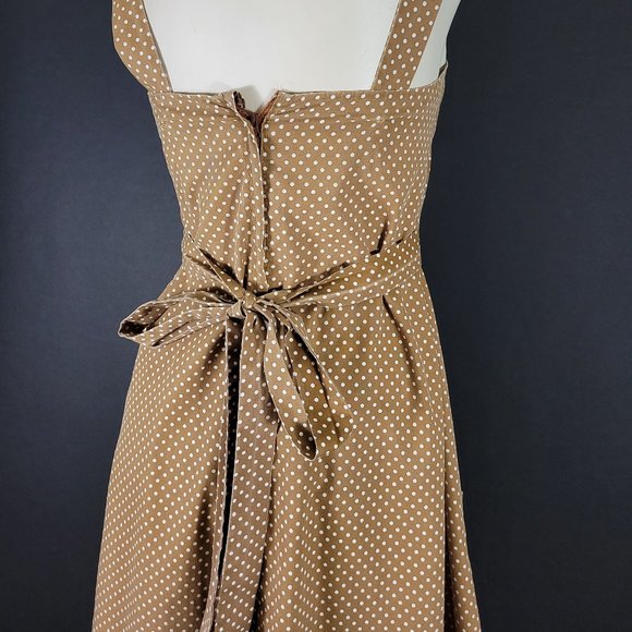 ❗️SOLD❗️70s Polka Dot Floral Patchwork Pinafore Dress - Picture 11 of 15